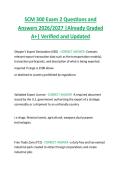 SCM 300 Exam 2 Questions and  Answers 2026&sol;2027 &vert;Already Graded  A&plus;&vert; Verified and Updated