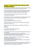 BIOLOGY 111 UPDATED EXAM SCRIPT QUESTIONS AND ANSWERS GRADED A&plus;
