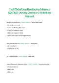 Stott Pilates Exam Questions and Answers  2026&sol;2027 &vert;Already Graded A&plus;&vert; Verified and  Updated