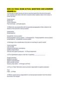 BIOS 252 FINAL EXAM ACTUAL QUESTIONS AND ANSWERS GRADED A&plus;