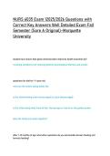 NURS 6035 Exam 12025&sol;2026 Questions with  Correct Key Answers Well Detailed Exam Fall  Semester &lpar;Sore A Original&rpar;-Marquette  University