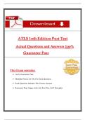 ATLS 10th Edition Post Test &vert; Actual Questions & Answers &vert; Complete PDF