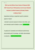 RDA Law And Ethics Exam Version B Newest 2026 2027 Actual Exam 100 Questions And Correct Detailed  Answers &lpar;verified Answers&rpar; &vert;&vert;Already Graded  A&plus;&vert;&vert;Brand New&excl;&excl; 
