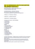 NUR 160 COMPREHENSIVE UPDATED EXAM QUESTIONS AND ANSWERS GUARANTEE A&plus;