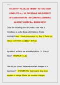 RELATIVITY RCA EXAM NEWEST ACTUAL EXAM  COMPLETE ALL 100 QUESTIONS AND CORRECT  DETAILED ANSWERS &lpar;100&percnt;VERIFIED ANSWERS&rpar;  &vert;ALREADY GRADED A&plus;&vert;BRAND NEW&excl;&excl; 