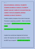 RELIAS RN MEDICAL SURGICAL TELEMETRY  EXAM&sol;RELIAS MEDICAL SURGICAL TELEMETRY  NEWEST 2026-2027 COMPLETE 160 QUESTIONS AND  CORRECT DETAILED ANSWERS &lpar;VERIFIED  ANSWERS&rpar; &vert;ALREADY GRADED A&plus; 