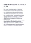 NURS 120&period; Foundations for success in nursing  questions with solutions