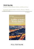 Essentials of Modern Business Statistics with Microsoft Excel 8th Edition &ndash; Full Solution Manual & Test Bank
