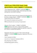 F100 Exam UPDATED Study Guide  QUESTIONS AND CORRECT ANSWERS -