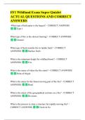 FF1 Wildland Exam Super Quizlet  ACTUAL QUESTIONS AND CORRECT  ANSWERS -