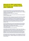 NGN-NCLEX PREP QUESTIONS & RATIONALES ALL PASSED RATED 100&percnt; COMPLETE