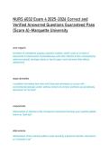 NURS 6032 Exam 4 2025-2026 Correct and  Verified Answered Questions Guaranteed Pass  &lpar;Score A&rpar;-Marquette University