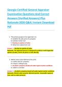 Georgia Certified General Appraiser  Examination Questions And Correct  Answers &lpar;Verified Answers&rpar; Plus  Rationale 2026 Q&A&vert; Instant Download  Pdf 