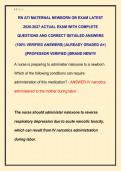 RN ATI MATERNAL NEWBORN OB EXAM LATEST  2026-2027 ACTUAL EXAM WITH COMPLETE  QUESTIONS AND CORRECT DETAILED ANSWERS  &lpar;100&percnt; VERIFIED ANSWERS&rpar; &vert;ALREADY GRADED A&plus;&vert;  &vert;&vert;PROFESSOR VERIFIED &vert;&vert;BRAND NEW&excl;&excl;&excl;&excl;