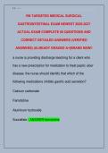 RN TARGETED MEDICAL SURGICAL  GASTROINTESTINAL EXAM NEWEST 2026-2027  ACTUAL EXAM COMPLETE 60 QUESTIONS AND  CORRECT DETAILED ANSWERS &lpar;VERIFIED  ANSWERS&rpar; &vert;ALREADY GRADED A&plus;&vert;BRAND NEW&excl;&excl; 