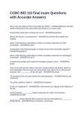 CCBC BIO 110 final exam Questions with Accurate Answers
