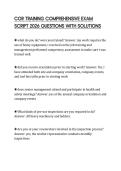 COR TRAINING COMPREHENSIVE EXAM SCRIPT 2026 QUESTIONS WITH SOLUTIONS