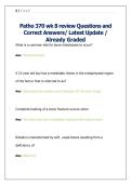 Pathophysiology PATHO 370 Week 8 Review&comma; Health Sciences Program&comma; 2024&ndash;2025 &ndash; Review questions with correct answers &lpar;graded&rpar;