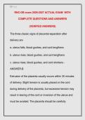 RNC-OB exam 2026-2027 ACTUAL EXAM  WITH  COMPLETE QUESTIONS AND ANSWERS  &lpar;VERIFIED ANSWERS&rpar;