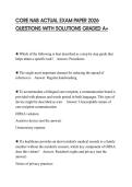 CORE NAB ACTUAL EXAM PAPER 2026 QUESTIONS WITH SOLUTIONS GRADED A&plus;