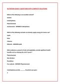NUTRITION EXAM 1 QUESTIONS WITH COMPLETE SOLUTIONS