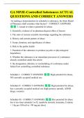 GA MPJE-Controlled Substances ACTUAL  QUESTIONS AND CORRECT ANSWERS