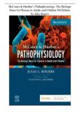 Test Bank for Pathophysiology&semi; The Biology Basis for Disease in Adults and Children 9th Edition &lpar;Mosby&comma; 2022&rpar; by McCance and Huether&comma; Isbn no&semi; 9780323789875&comma; All Chapters Covered &lpar;NEWEST 2026&rpar;