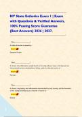 NY State Esthetics Exam 1 &vert; Exam with Questions & Verified Answers&comma; 100&percnt; Passing Score Guarantee &lpar;Best Answers&rpar; 2026 &vert; 2027&period;     