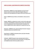 NURS 313 EXAM 1 QUESTIONS WITH COMPLETE SOLUTIONS