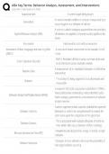 ABA Key Terms &sol; Behavior Analysis Assessment Interventions &sol; Study Guide &sol; 2025 Update &sol; Score 100&percnt;