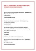 NUR 313&colon; NURSING CONCEPTS FOR ADULT HEALTH EXAM 1  QUESTIONS WITH COMPLETE SOLUTIONS