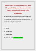 Saunders NCLEX RN NGN Newest 2026-2027 Version  1 Complete All 160 Questions And Correct Detailed  Answers &lpar;Verified Answers&rpar; &vert;Already Graded  A&plus;&vert;&vert;Brand New&excl;&excl;