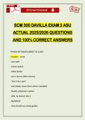 SCM 300 DAVILLA EXAM 3 ASU ACTUAL 2026 QUESTIONS AND 100&percnt; CORRECT ANSWERS