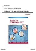Test Bank  -  Medical Terminology&colon; A Living Language&comma; 8th edition by Bonnie F&period; Fremgen &vert;  All Chapters 1-14 &vert; Latest 2026&period;