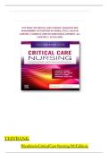 Test Bank for Critical Care Nursing&colon; Diagnosis and Management 10th Edition by Urden&comma; Stacy&comma; Lough & Sanchez &vert; Complete Verified Questions & Answers &vert; All Chapters
