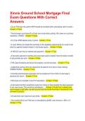 Xinnix Ground School Mortgage Final Exam Questions With Correct Answers  