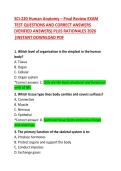 SCI &ndash; Human Anatomy Exam Test Questions and Correct Answers Study Guide