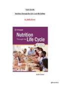 Test Bank -  Nutrition Through the Life Cycle&comma; 8th Edition by Judith E&period; Brown &vert; All Chapters&period;