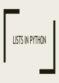Programming in python