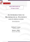 Solutions Manual for Introduction to Mathematical Statistics and Its Applications &lpar;5th Edition&rpar; &ndash; Verified Resource &lpar;All Chapters Included&rpar;