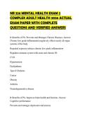 NR 326 MENTAL HEALTH EXAM 2 COMPLEX ADULT HEALTH 2026 ACTUAL EXAM PAPER WITH COMPLETE QUESTIONS AND VERIFIED ANSWERS