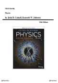 Test Bank -  Physics&comma; 12th Edition John D&period; Cutnell&comma; Kenneth W&period; Johnson&comma; David Young&comma; Shane Stadler &vert; All Chapters&period;