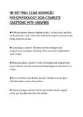 NR 507 FINAL EXAM ADVANCED PATHOPHYSIOLOGY 2026 COMPLETE QUESTIONS WITH ANSWERS