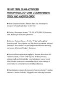 NR 507 FINAL EXAM ADVANCED PATHOPHYSIOLOGY 2026 COMPREHENSIVE STUDY AND ANSWER GUIDE