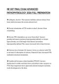 NR 507 FINAL EXAM ADVANCED PATHOPHYSIOLOGY 2026 FULL PREPARATION