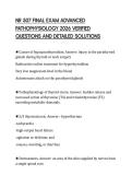 NR 507 FINAL EXAM ADVANCED PATHOPHYSIOLOGY 2026 VERIFIED QUESTIONS AND DETAILED SOLUTIONS