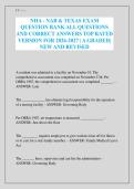 NHA - NAB & TEXAS EXAM QUESTION BANK ALL QUESTIONS AND CORRECT ANSWERS TOP RATED VERSION FOR 2026-2027 &vert; A GRADED&vert; NEW AND REVISED