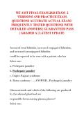 MT AMT FINAL EXAM 2026 EXAM  2  VERSIONS AND PRACTICE EXAM  QUESTIONS ACCURATE ACTUAL EXAM &sol;  FREQUENTLY TESTED QUESTIONS WITH  DETAILED ANSWERS &vert; GUARANTEED PASS  &vert; GRADED A &vert; LATEST UPDATE 