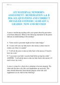ATI MATERNAL NEWBORN&colon; ASSESSMENT &sol; REMEDIATION A & B 2026 ALL QUESTIONS AND CORRECT DETAILED ANSWERS &vert; ALREADY A GRADED &vert; NEW AND REVISED