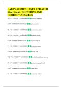 LAB PRACTICAL ANP 2 UPDATED  Study Guide QUESTIONS AND  CORRECT ANSWERS 